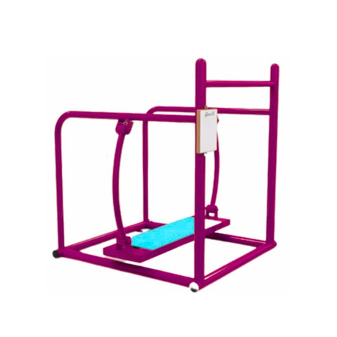 เครื่องออกกำลังกายกลางแจ้งผู้ใหญ่,บริหารเอว-สะโพก (แบบสกี) ,ลานกีฬาอเนกประสงค์ ,สวนสาธารณะ ,เทศบาล ,หมู่บ้าน ,ผลิตในไทย ,สั่งทำตามสีที่ต้องการได้ ขนาด 100 x 100 x120 ซม.