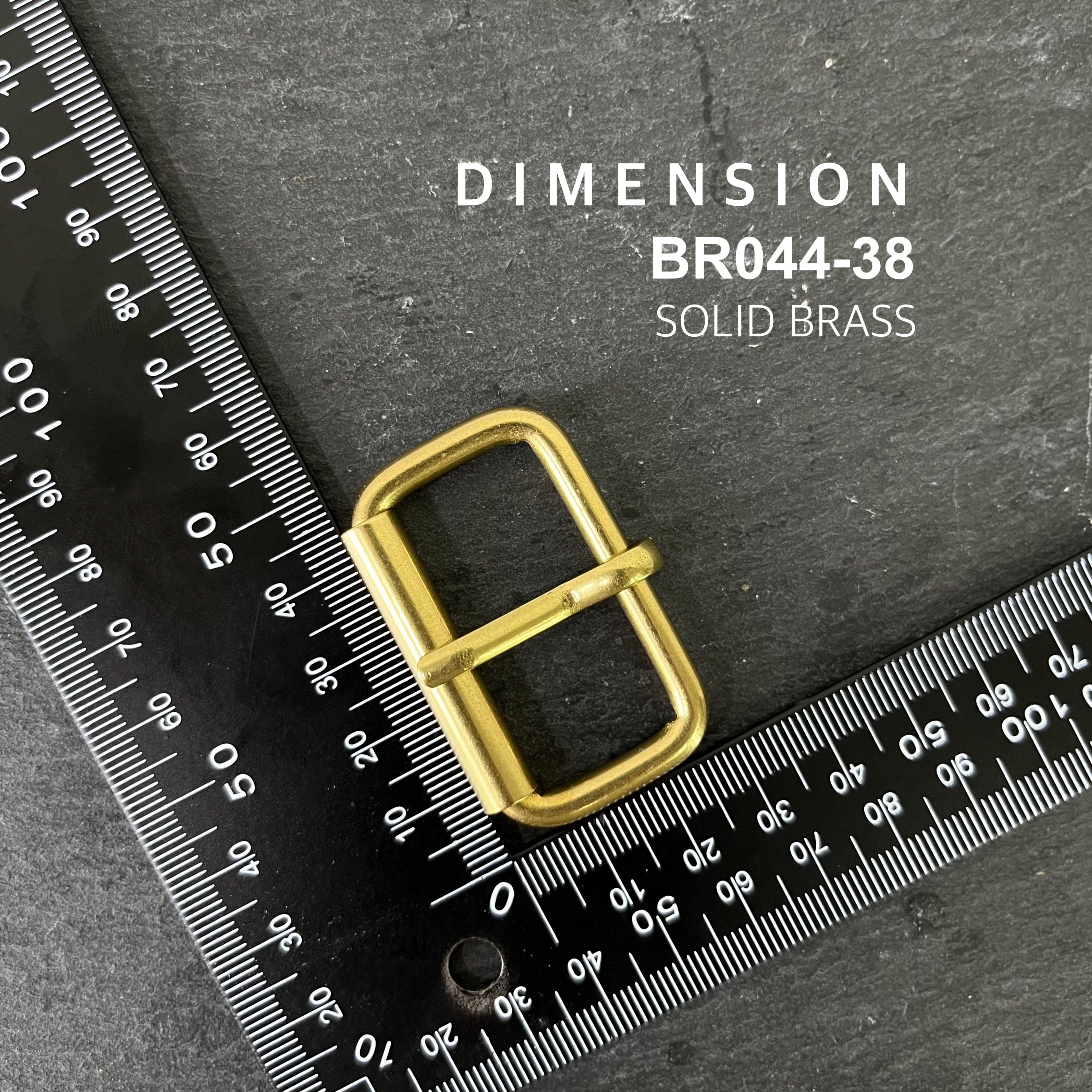 BR044 หัวเข็มขัด roller buckle อะไหล่ทองเหลืองแท้ อุปกรณ์งานหนัง **ราคาต่อชิ้น**