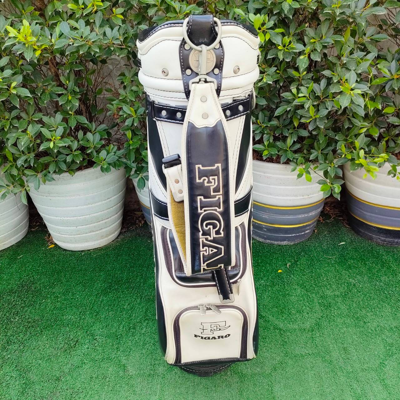 ถุงกอล์ฟ FIGARO มือสอง เท่มากๆ ถุงสวย ถุง TOUR ใบฝหญ่ หนังสวย บุกำมะหยี่