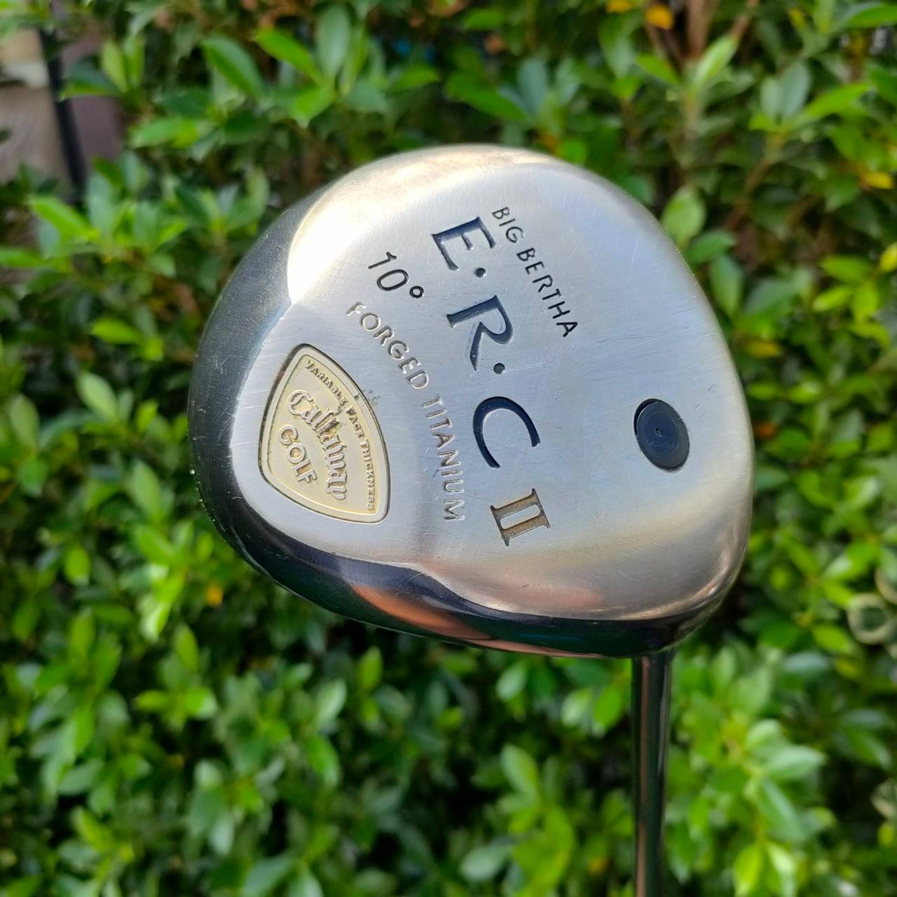 DRIVER CALLAWAY BIG BERTHA E.R.C II FORGED TITANIUM ก้าน S-YARD FLEX R องศา 10 รุ่นนี้หน้าเด้งครับ ถ้าเข้าตรงกลางแรงมาก แผ่นสีทอง รุ่นพรีเมี่ยม