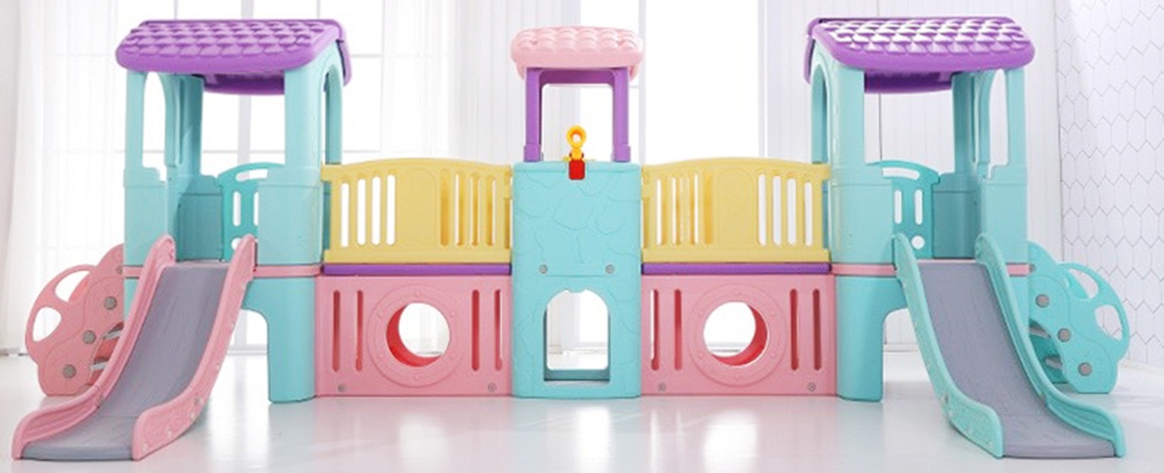 บ้านสไลเดอร์3ป้อม พร้อมบันได, สีหวาน สไลเดอร์2ทาง ,บ้านเด็กเล่น, กระดานลื่นพลาสติก ของเล่นเด็ก, เครื่องเล่นสนามกลางแจ้ง ,outdoorplayground พร้อมส่ง
