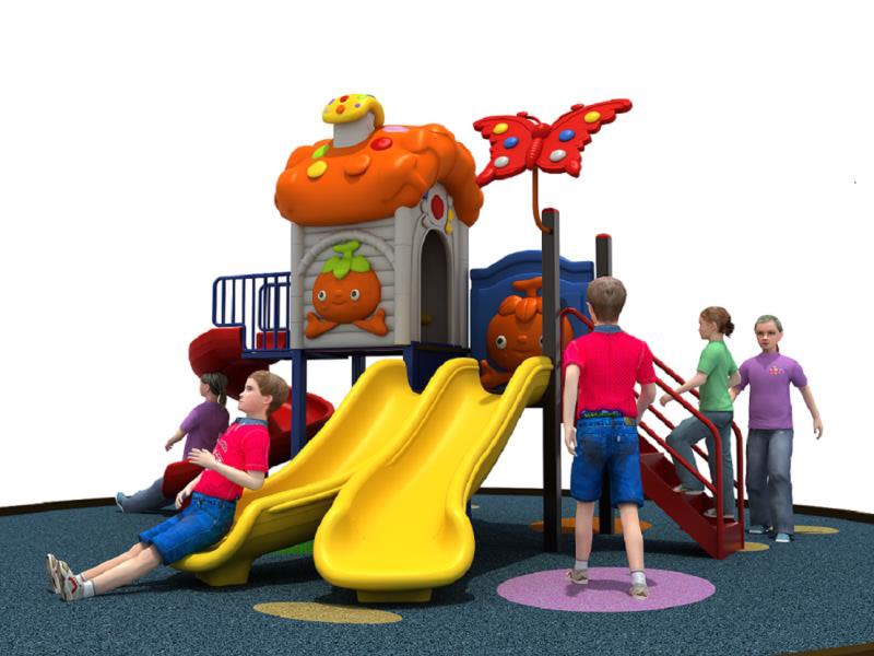 เครื่องเล่นสนาม ชุด บ้านผีเสื้อสไลด์วน สไลเดอร์, กระดานลื่น, ของเล่น, สนามเด็กเล่น ,ครุภัณฑ์สนามเด็กเล่น, สพฐ,โครงการโรงเรียนประชารัฐ