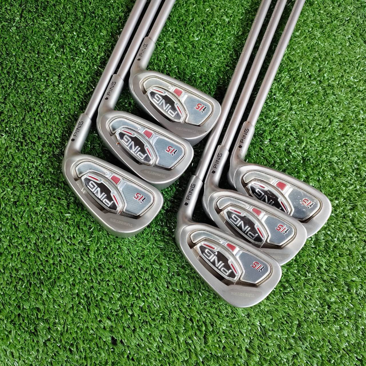 ชุดเหล็ก PING i15 สวยเดิม เหล็ก 5 - 9 และ PW ก้าน TOUR AD TFC 615 I FLEX R สุดยอดก้านพรีเมี่ยมทั้งชุด ไม้กอล์ฟพรีเมี่ยมมือสอง ของแท้ By NAkaraLuxurious