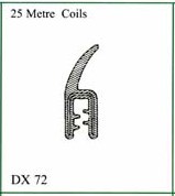 Kumitiiviste korkeus 25mm, leveys 10mm =9e