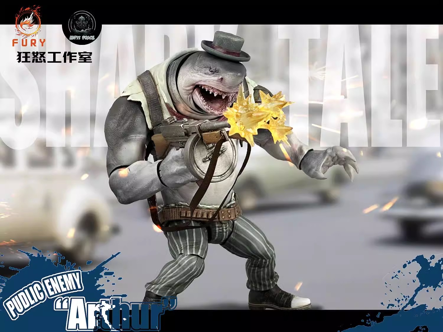 [พร้อมส่ง] fury toys 1/12 : Shark Tale (7นิ้ว)- รวม 3 ตัว แถม โบนัสไอเทมพิเศษ - Arthur / Billy / Gtpsy +(เซ็ท3ตัว+Accessory pack)
