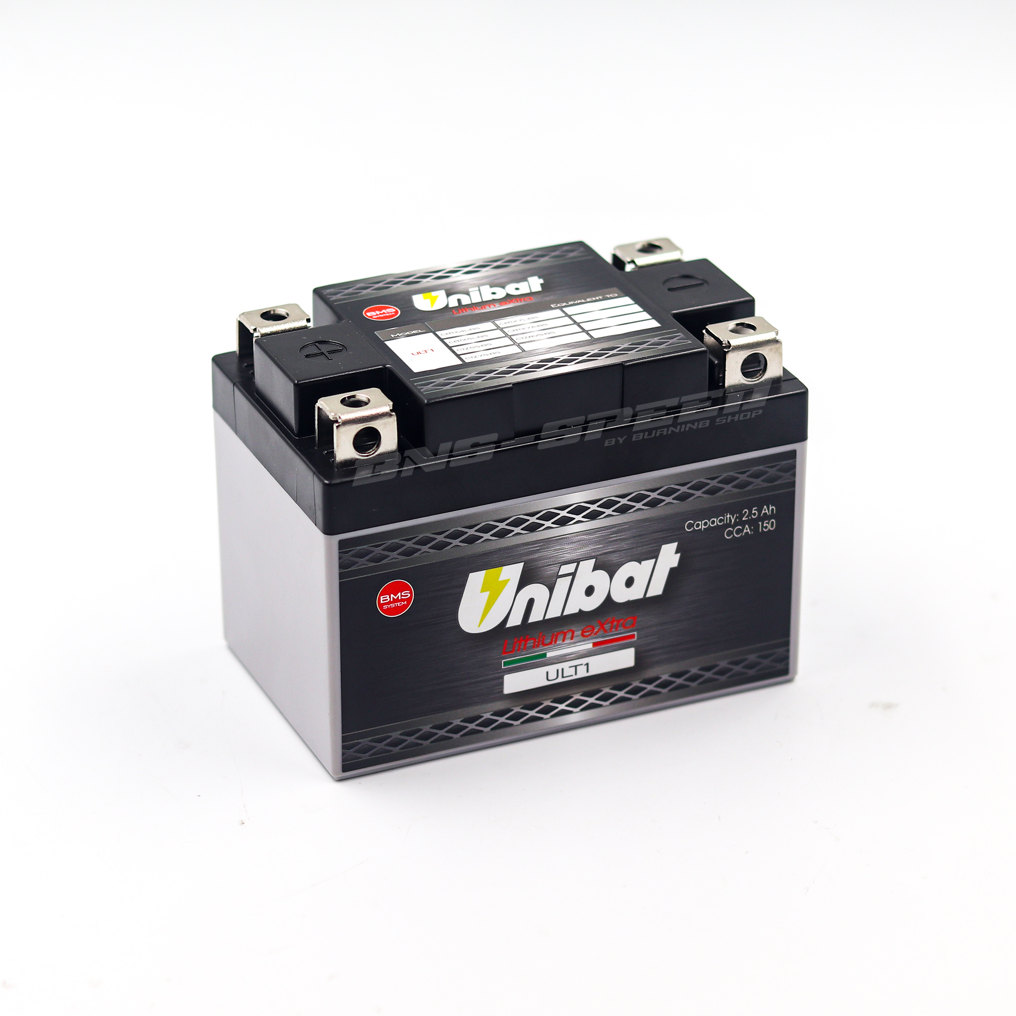 แบตเตอรี่ลิเทียม Unibat Lithium eXtra ULT1 (150CCA) - CRF250/300, KLX140/230/250, WR155R, KTM, BMW