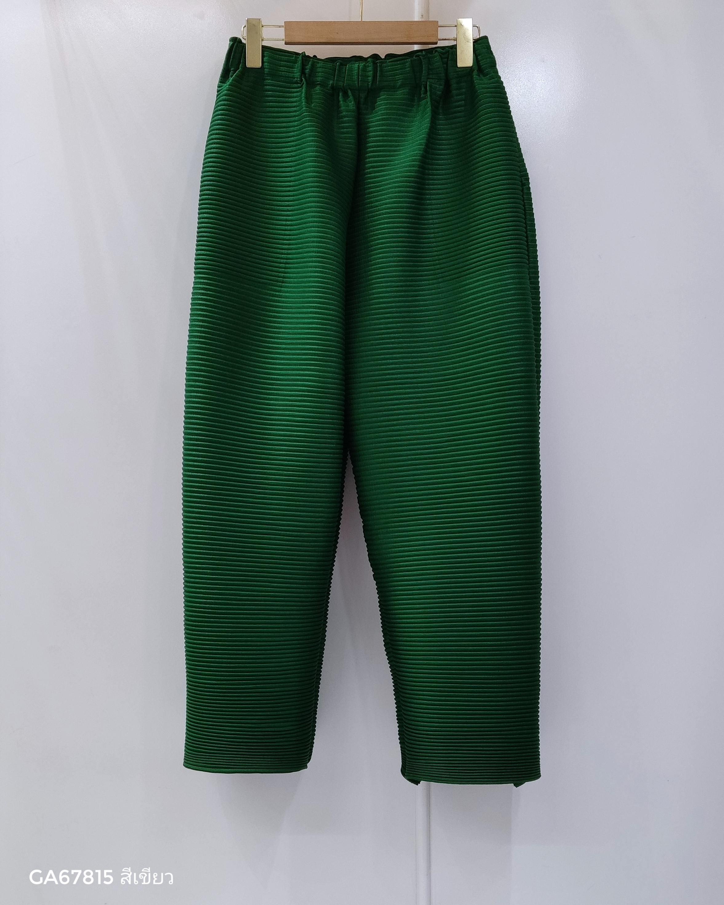 ยาว 36.5 นิ้ว 2MUAY รุ่น GA67815 กางเกงพลีทคุณภาพ STRAIGHT LEG PLEATED PANTS 8 สี FREE SIZE