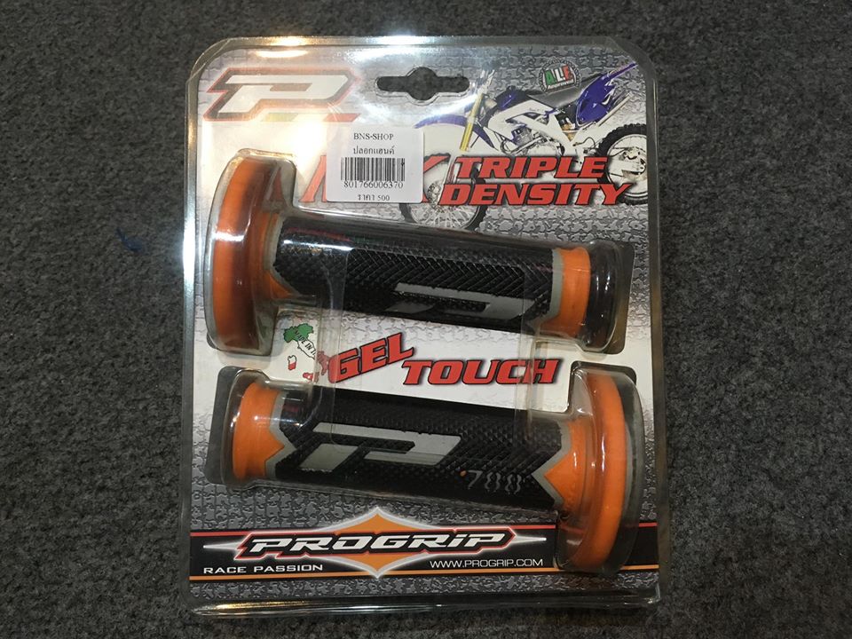 ปลอกแฮนด์ PROGRIP GEL TOUCH สีดำตัดส้ม
