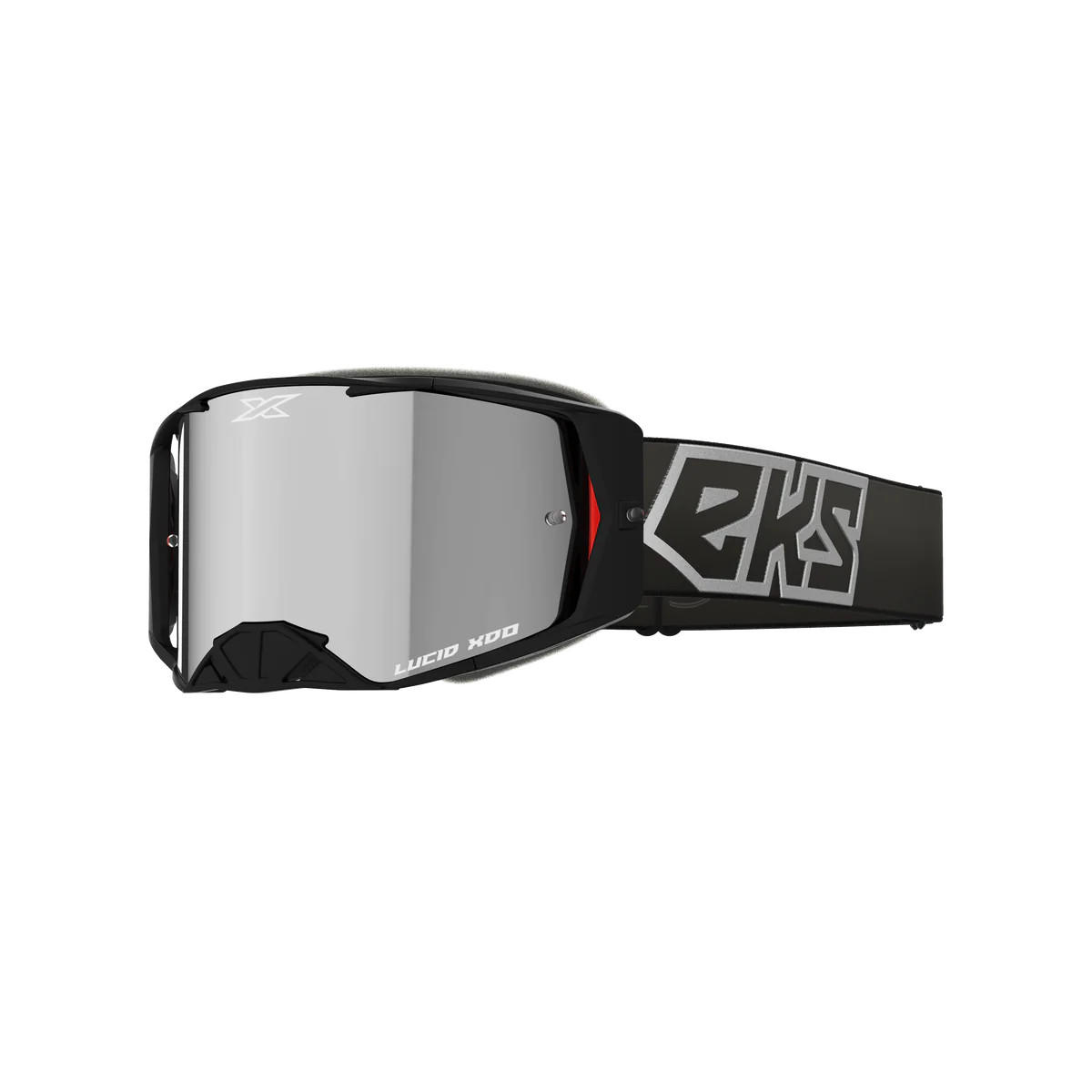 แว่น EKS Brand Lucid Goggle Black Silver - Silver Mirror Lens