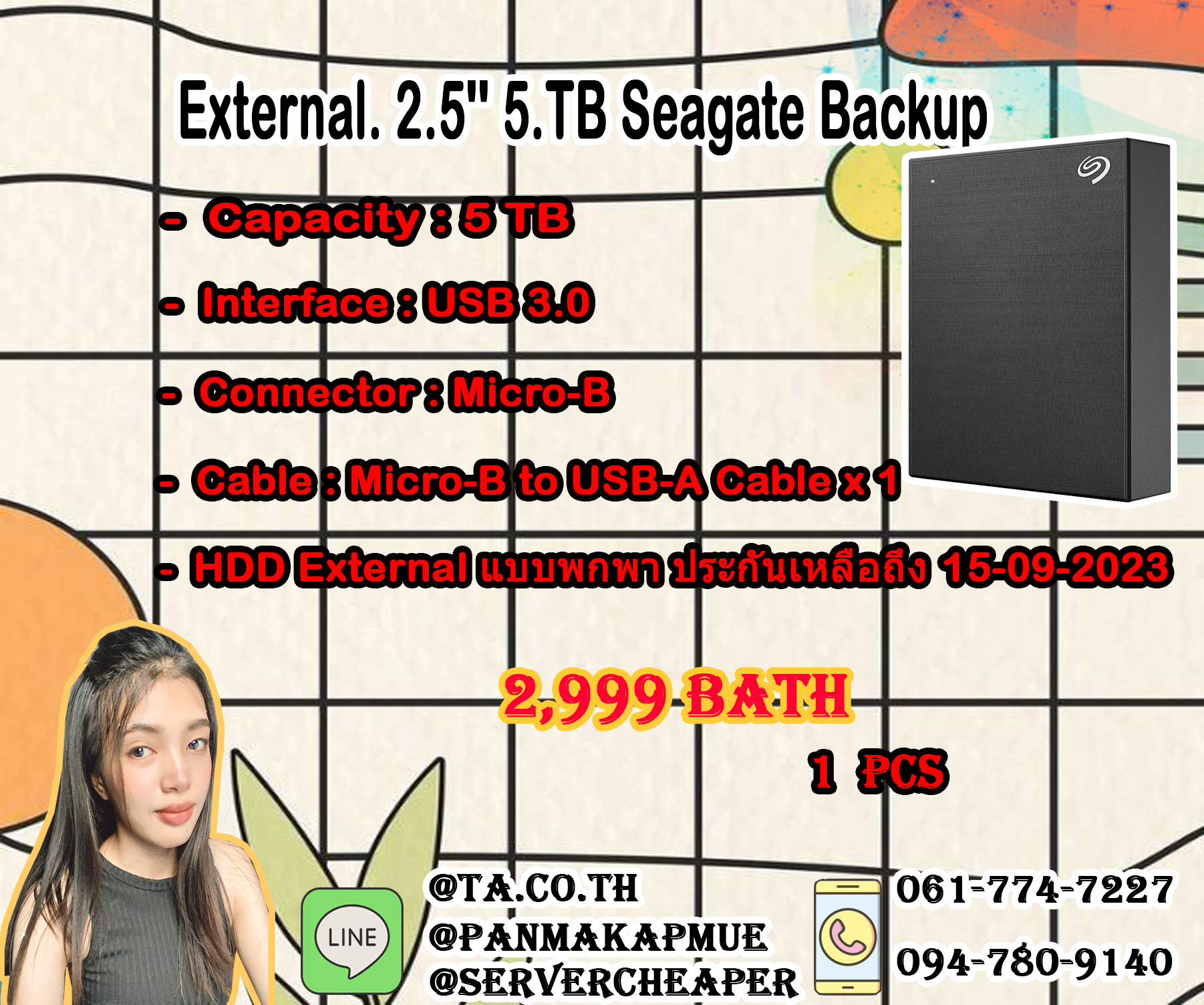 External SEAGATE BACKUP PLUS PORTABLE DRIVES (BLACK) (STHP5000400)
