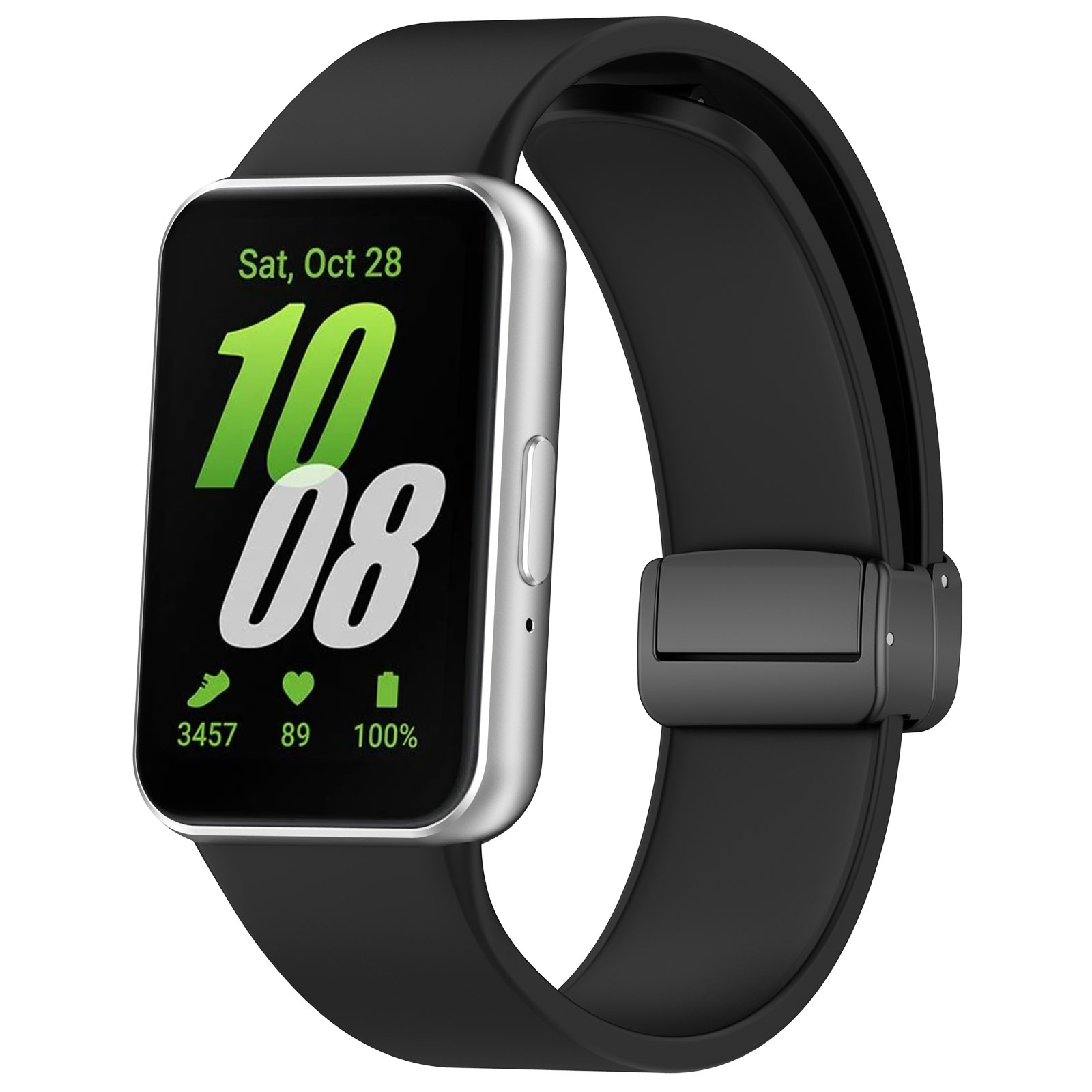 Shopdodi สายนาฬิกา for Samsung Galaxy Fit 3 (Fit3) Straps ยางซิลิโคน ตัวล็อคสายแม่เหล็ก รุ่น SBM