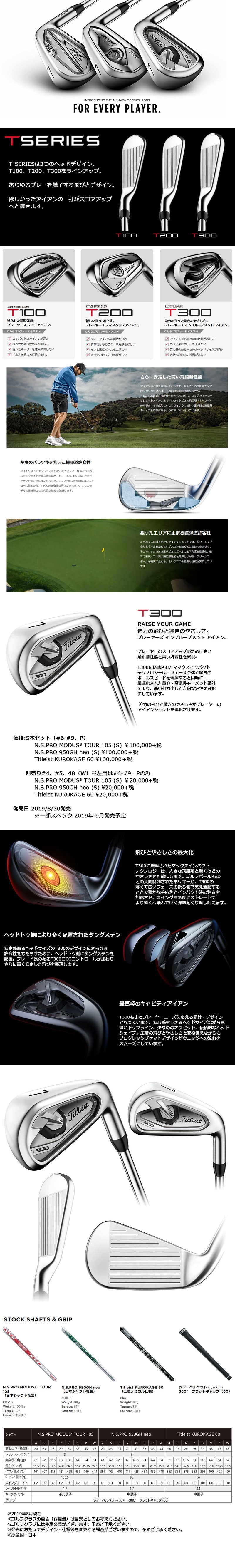 ชุดเหล็กท๊อปสุดของ Titleist รุ่น T300 เทคโนโลยี Max Impact ให้ฟีลลิ่งและพลังอันสูงสุดในการเข้าปะทะลูกกอล์ฟ ไม้กอล์ฟพรีเมี่ยมมือสอง ของแท้ By NakaraLuxurious