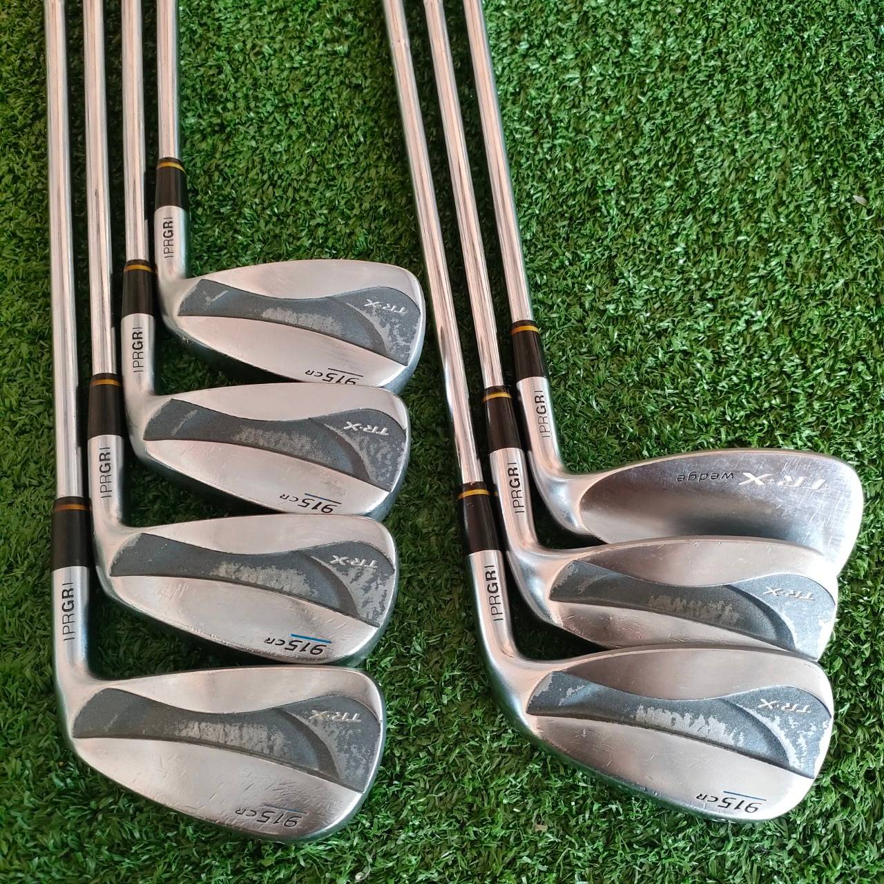 ชุดเหล็ก PRGR TR-X 915CR มีเหล็ก 5-9 เเละ PW AW ก้าน PRGR TR-X FLEX R เหล็กพรีเมี่ยมญี่ปุ่น ไม้กอล์ฟมือสอง ของแท้ BY NakaraLuxurious