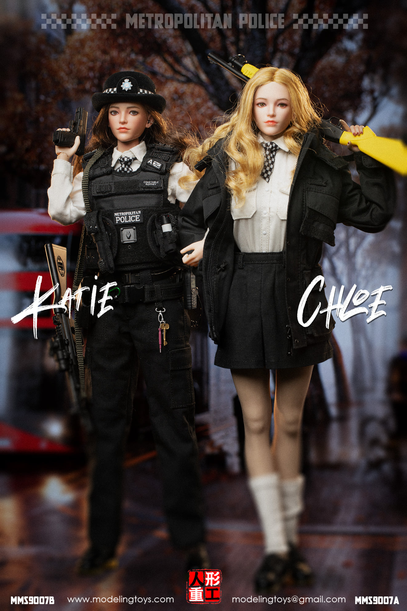 [สั่งจอง]MODELING TOYS MMS9007 1/6 : BRITISH METROPOLITAN FEMALE POLICE SERVICE ARMED POLICE - OFFICER CHLOE & KATIE
