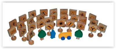 ชุดป้ายเครื่องหมายจราจร (ป้ายเตือน) , ป้ายจราจร ของเล่นไม้, ของเล่นเสริมพัฒนาการ, ของเล่นเด็กอนุบาล, สื่อการสอนเด็กอนุบาล