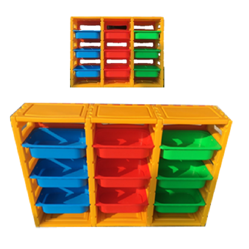 ชั้นวางของ 3 แถว, ชั้นวาง 9 ช่อง ชั้นวางของพลาสติก,เฟอร์นิเจอร์เด็ก พร้อมส่ง