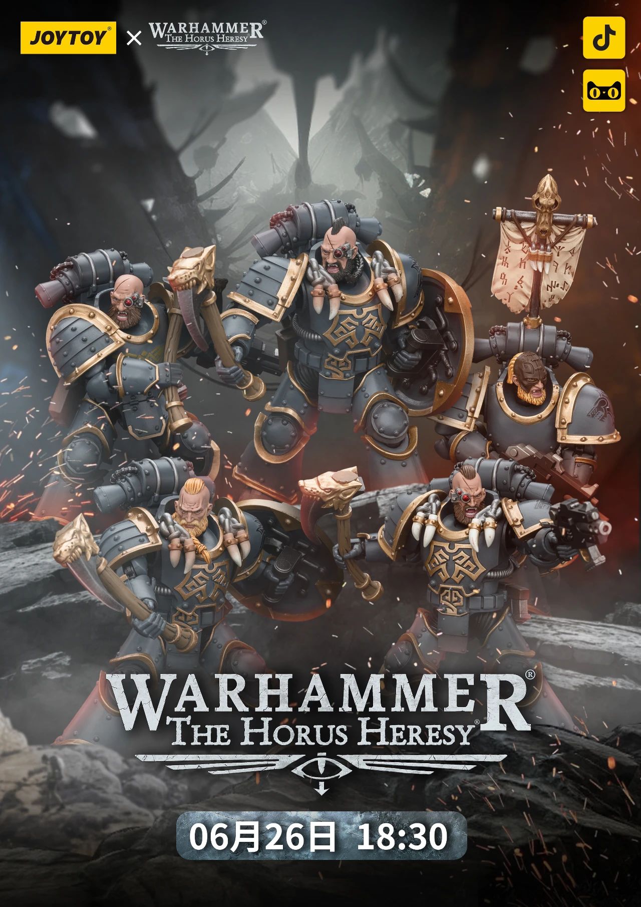 [สั่งจอง]Joytoy 1/18 : Space Wolves Grey Slayer Pack