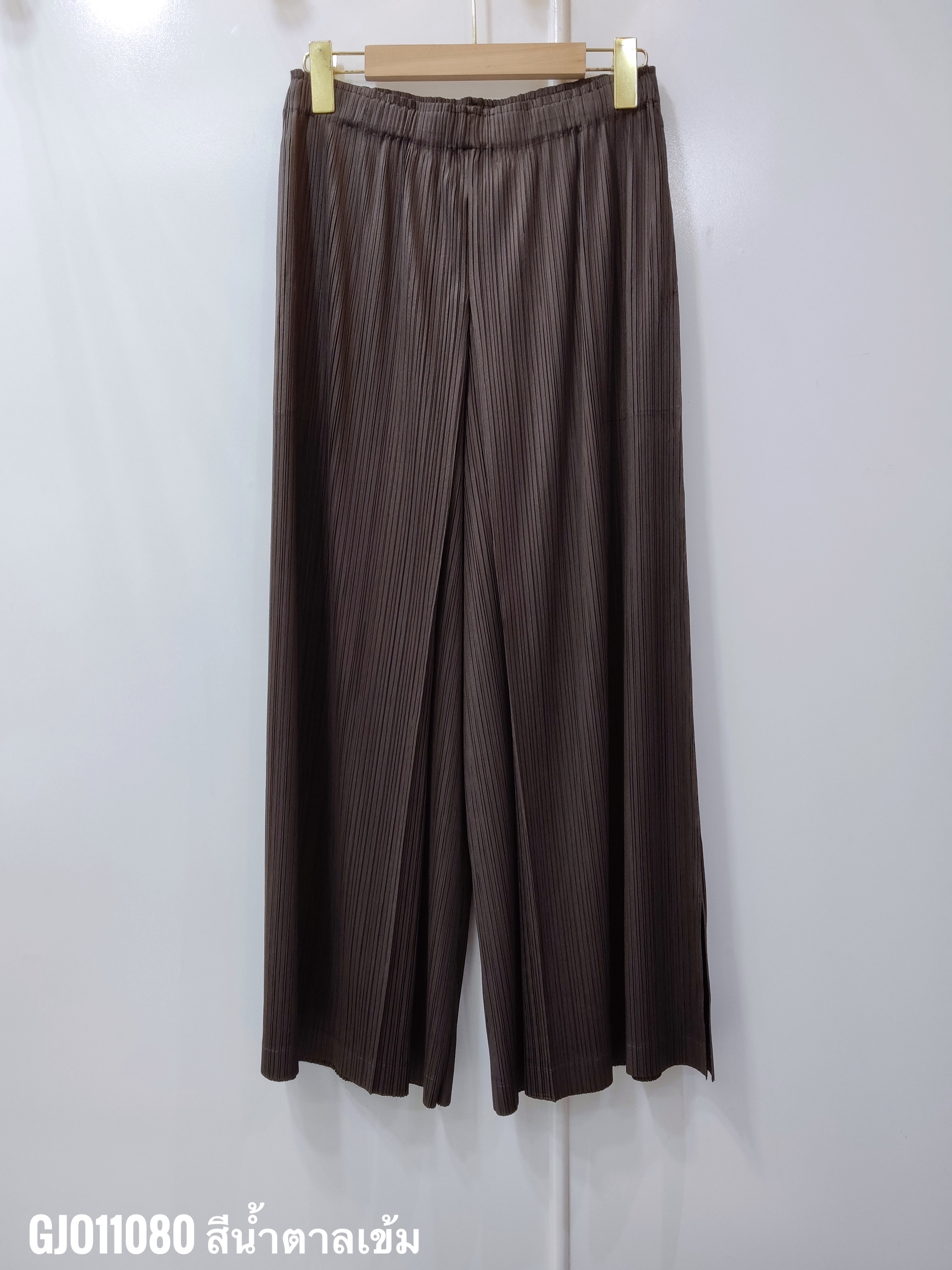 ปรับราคาลง20%!! ยาว 35นิ้ว!! 2MUAY รุ่น GJO11080 กางเกงอัดพลีท CULOTTE WIDE LEG PLEATED PANTS 8 สี FREE SIZE