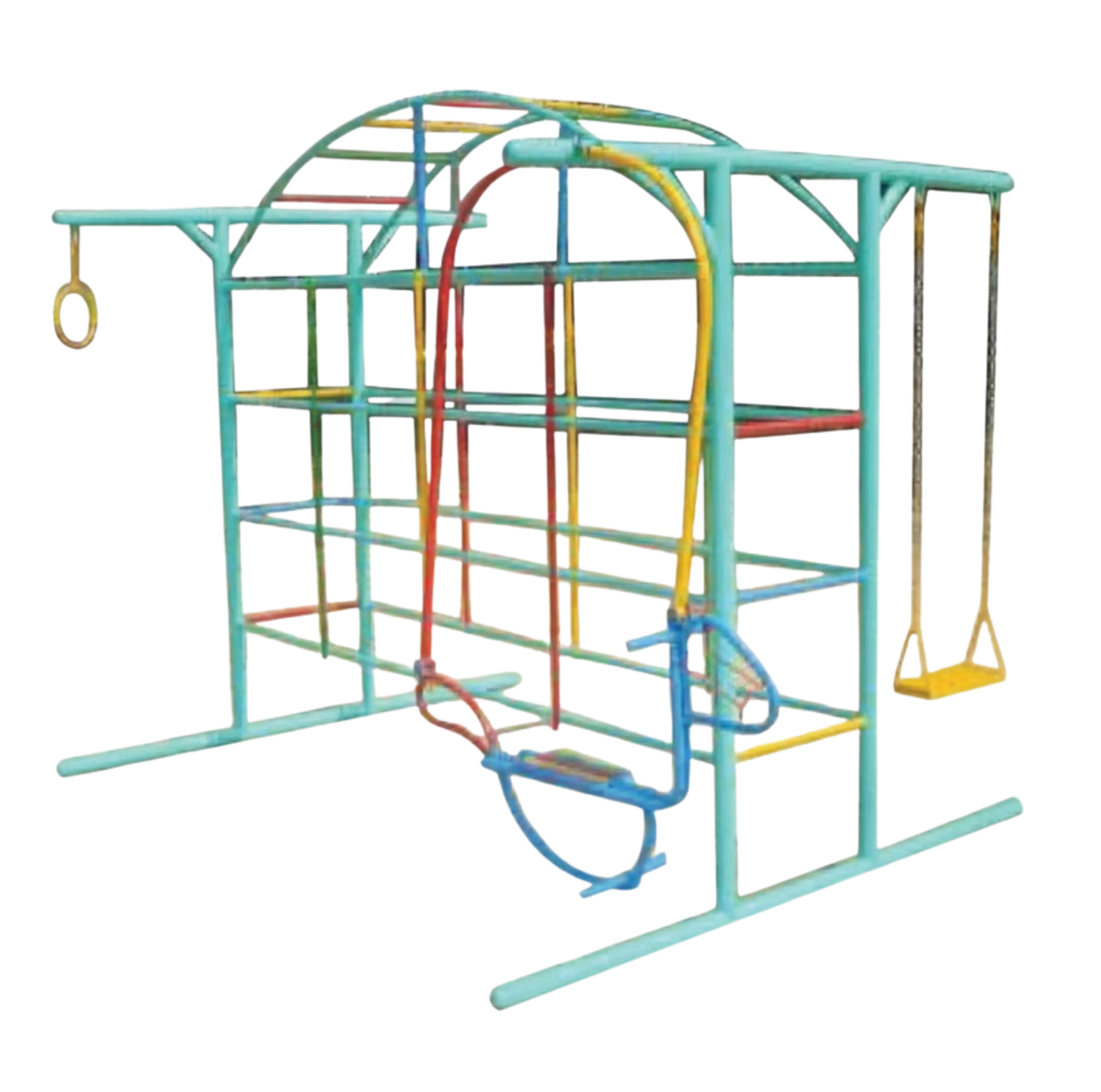 เครื่องเล่นสนามกลางแจ้ง เครื่องเล่นสนามเหล็ก ชุดชิงช้าปีนป่ายม้าโยก OutdoorPlayground, ราคาโรงงาน สั่งผลิต 10-20 วัน