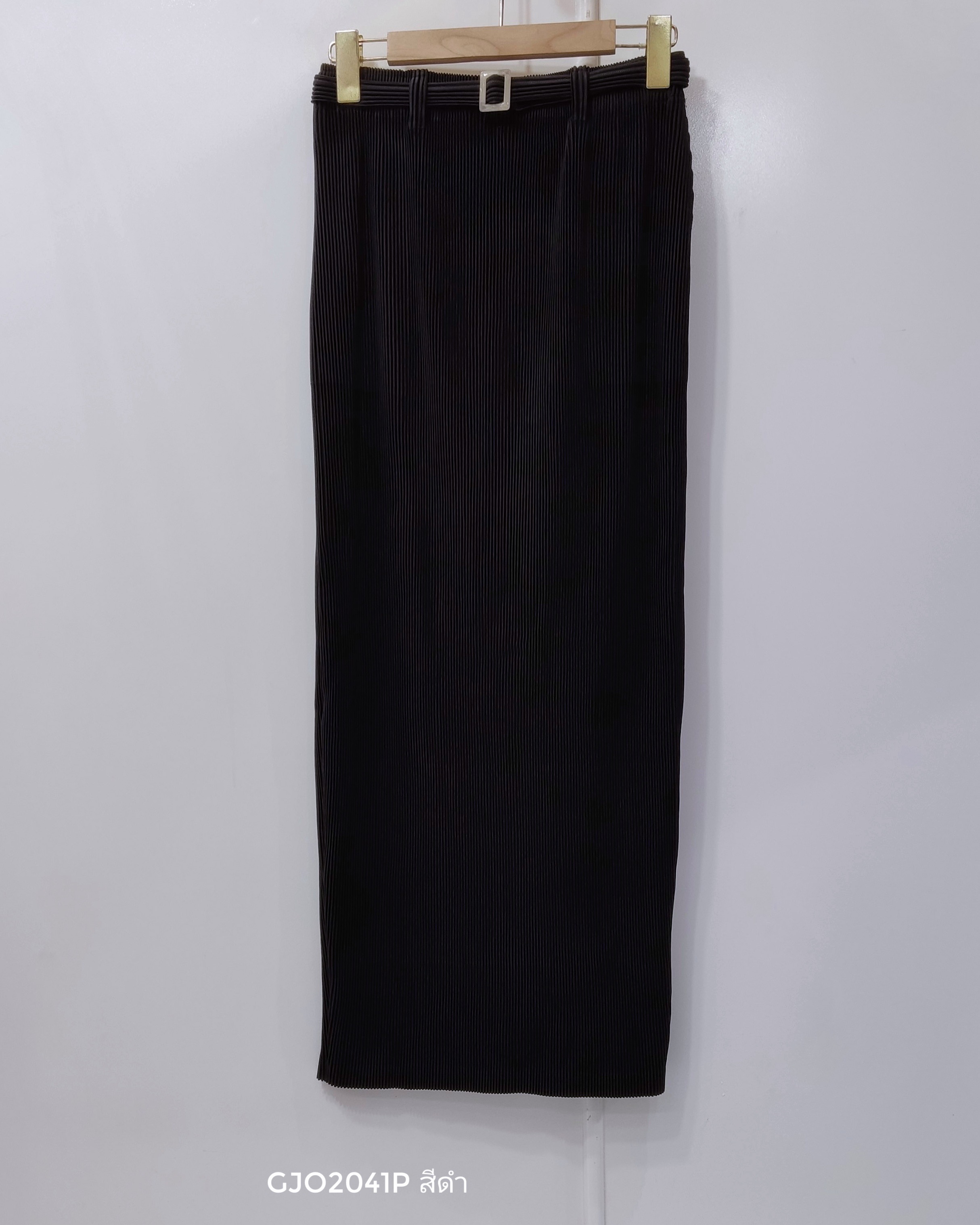 2MUAY รุ่น GJO2041P กระโปรงอัดพลีท THICK PENCIL PLEATED SKIRT 4 สี FREE SIZE