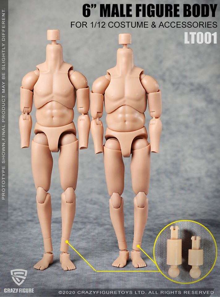 [สั่งจอง]Crazy Figure LT001 1/12 The head carves the multi joint movable male body