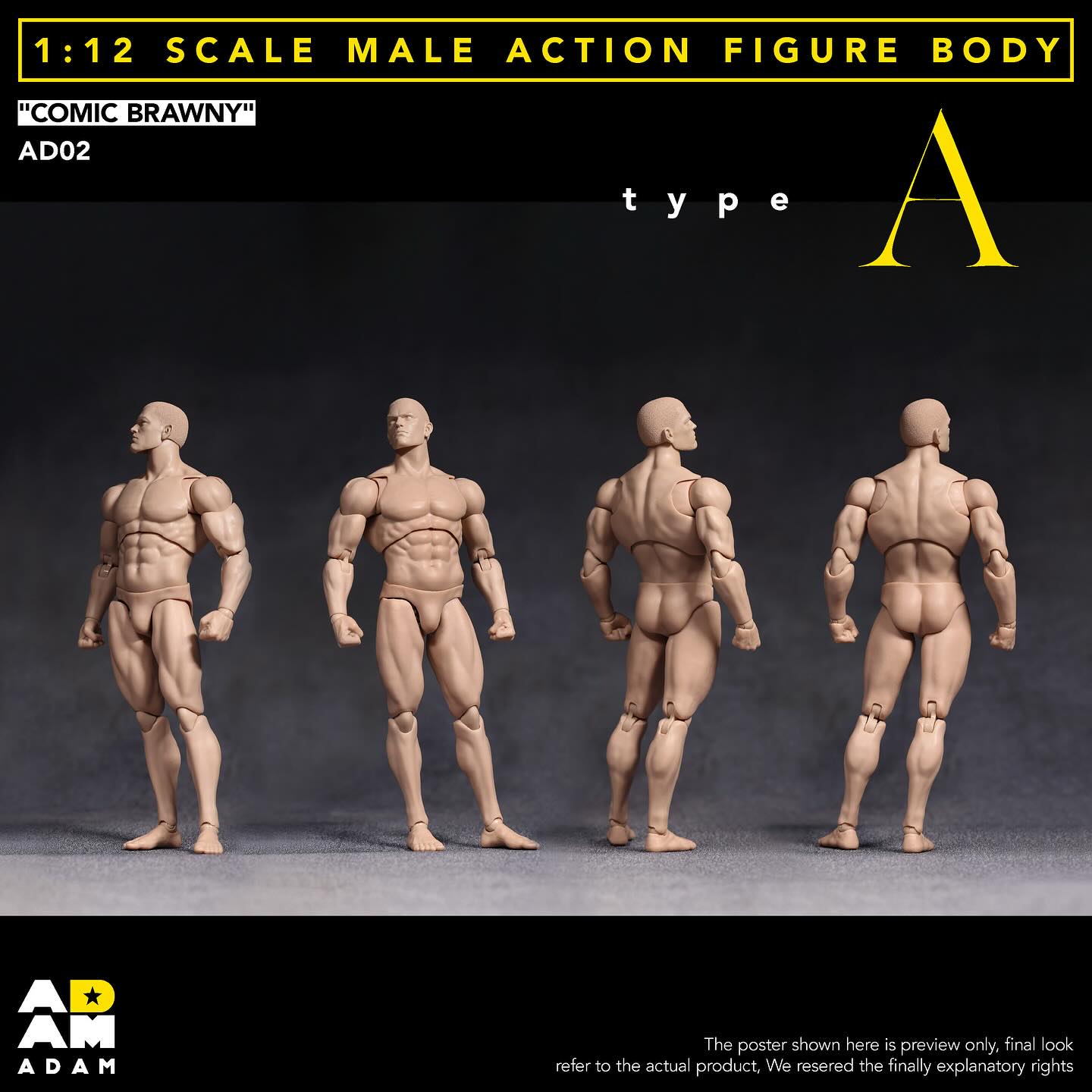[สั่งจอง]ADAM-AD02 1/12 : COMIC SBRAWNY MALE ACTION FIGURE