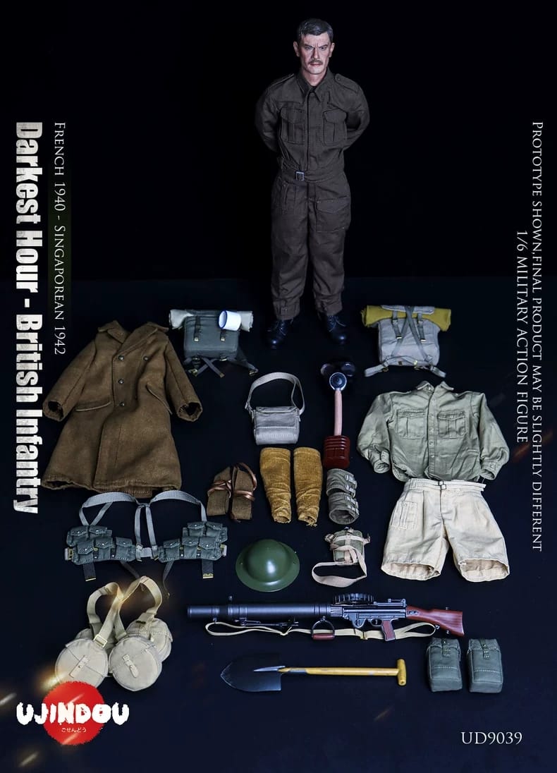 [สั่งจอง]UJINDOU UD9039 1/6 : World War II Darkest Hour British Infantry France 1940-Singapore 1942
