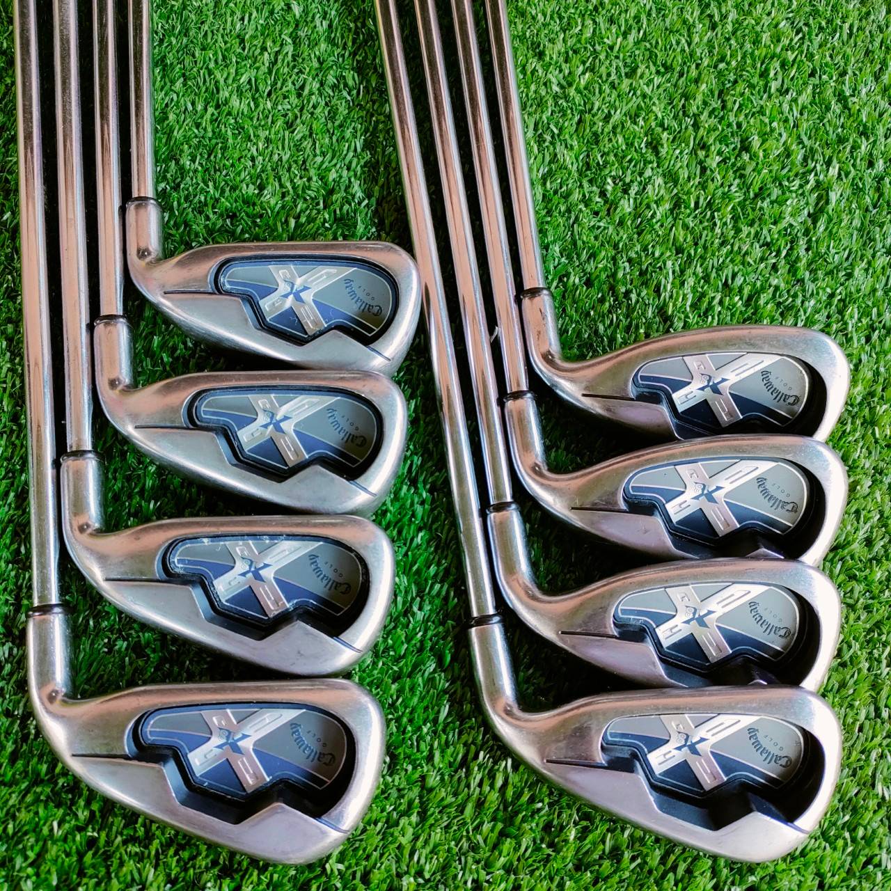 ชุดเหล็ก CALLAWAY X18 มีเหล็ก 3-9 เเละ PW ก้าน NS PRO 950 FLEX R ก้านพรีเมี่ยมน้ำหนักเบามาก เป็นชุดเหล็กรุ่นดังที่สุด ดีที่สุด ไม้กอล์ฟพรีเมี่ยมมือสอง By NakaraLuxurious