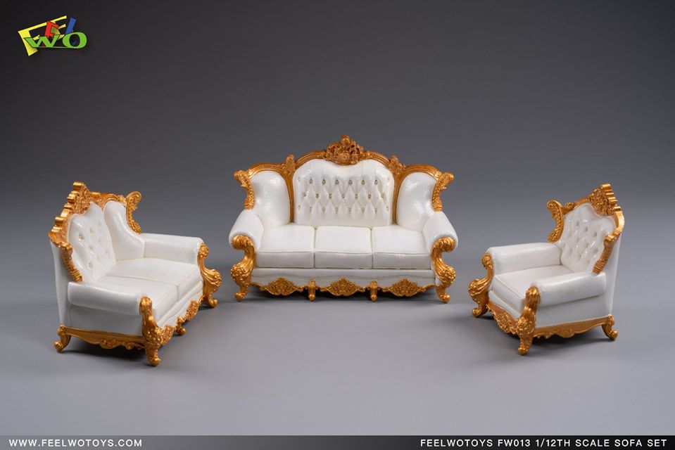 [สั่งจอง]FEELWOTOYS FW013 1/12 Scale Sofa set โซฟาสเกล 1/12 สามสีสามสไตล์
