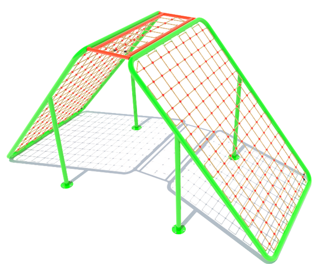 เครื่องเล่นสนามกลางแจ้ง, ชุดปีนป่ายเชือก L เหล็ก 3 นิ้ว ,ปีนป่ายเชือก 2 ด้าน,ปีนปายเชือกเสริมพัฒนาการ,เครื่องเล่นสนาม, สนามเด็กเล่น ,เครื่องเล่นสนามเหล็ก, สั่งผลิต 10-20 วัน