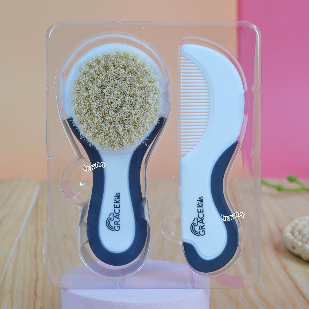 Gracekids เกรซคิดส์ แปรงหวีผมเด็ก แปรงขนแพะนุ่ม