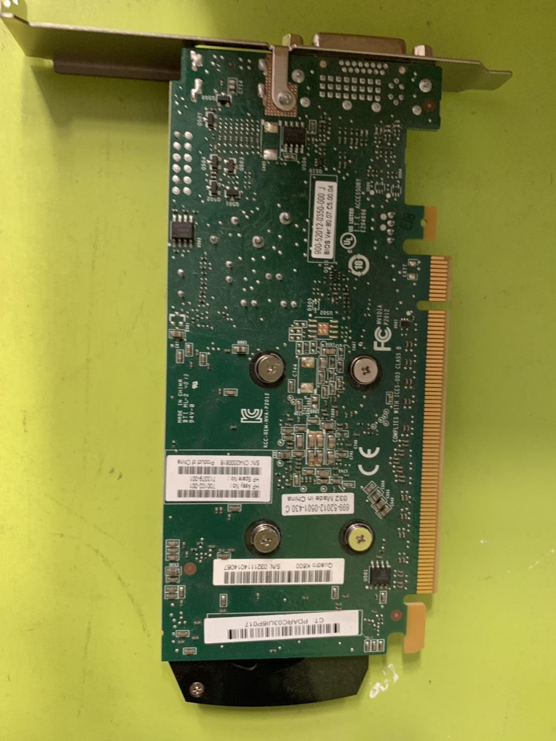 NVIDIA Quadro K600 1GB DDR3 PCI-E Workstation Video Graphics (ขายาว)