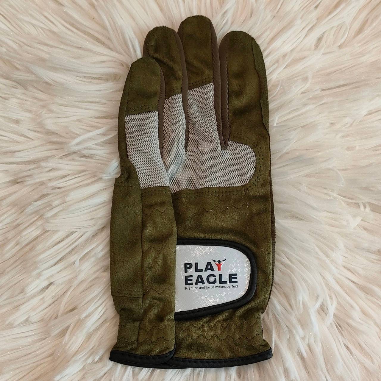 ลดล้างสต๊อก !!! ถุงมือกอล์ฟ PLAYEAGLE ของใหม่ ของศูนย์ สีเขียวทหาร วัสดุกำมะหยี่