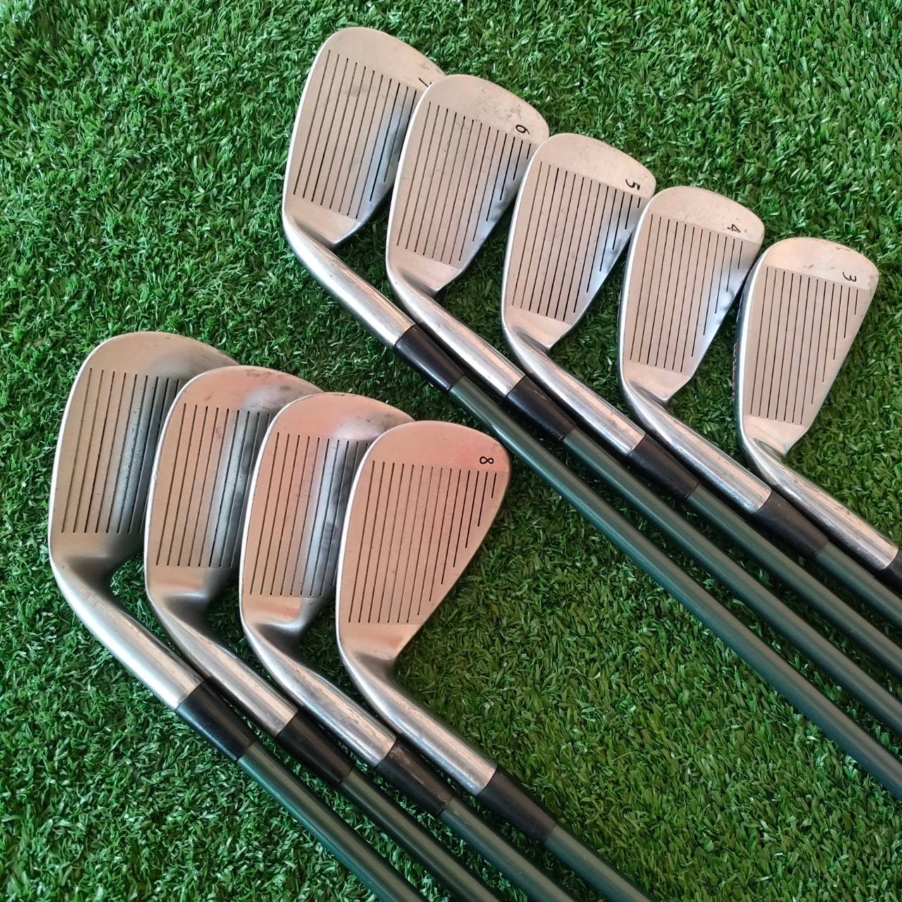 ชุดเหล็ก WILSON SYSTEM 45 มีเหล็ก 3-9 เเละ PW SW ก้าน ULTRA FLEX R ตีง่ายมาก เหล็ก CAVITY ที่วางน้ำหนักไว้ดีมาก ก้านเบาตีสบาย สวยเดิม มาตรฐานมาก!! ไม้กอล์ฟมือสอง ของแท้ BY NakaraLuxurious