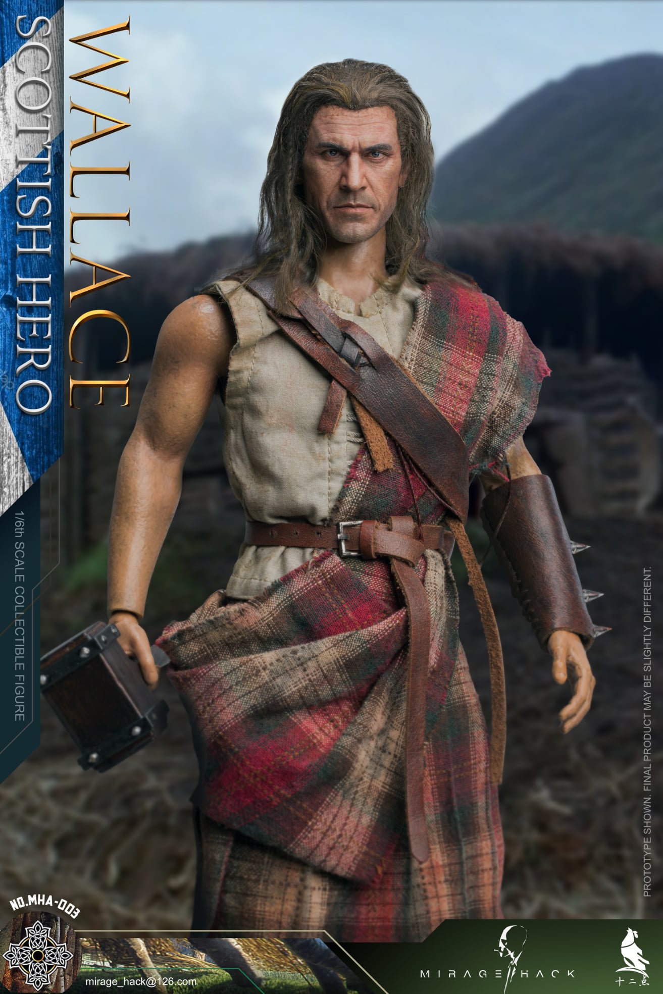 [สั่งจอง]Mirage Hack & Twelve O'clock MHA-003 1/6 : Scottish Hero Wallace Action Figure
