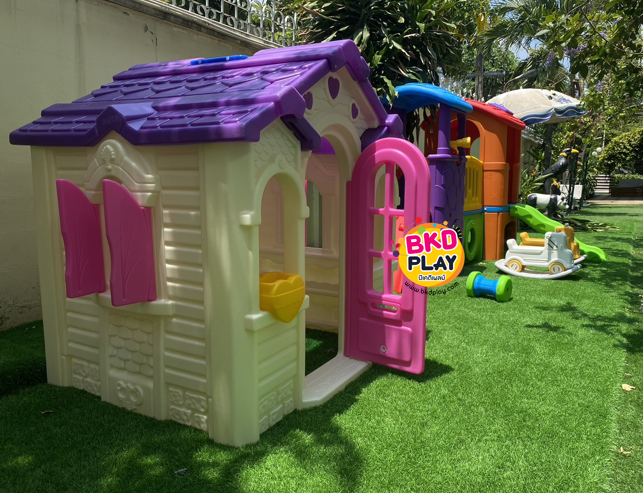 บ้านเจ้าหญิงชมพูม่วง บ้านของเล่น ,บ้านเด็ก ,บ้านพลาสติกของเล่นเด็ก,พร้อมส่ง