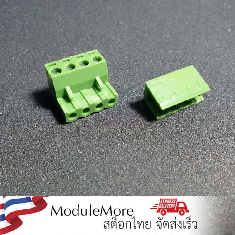 เทอร์มินอลแบบขันสกรูแบบสวมได้ [ผู้-เมีย] 5.08mm 2EDG5.08 4P 4 Way PCB Mount Screw Terminal Block for 14-22 AWG Wire
