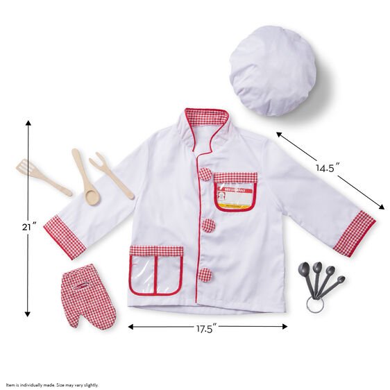 ชุดแฟนซี เชฟ ฟรีไซส์ 3-6 ขวบ สูง 100-135 cm Melissa & Doug Chef Role Play Costume Set รุ่น 4838 ของเล่นเสริมพัฒนาการเด็ก