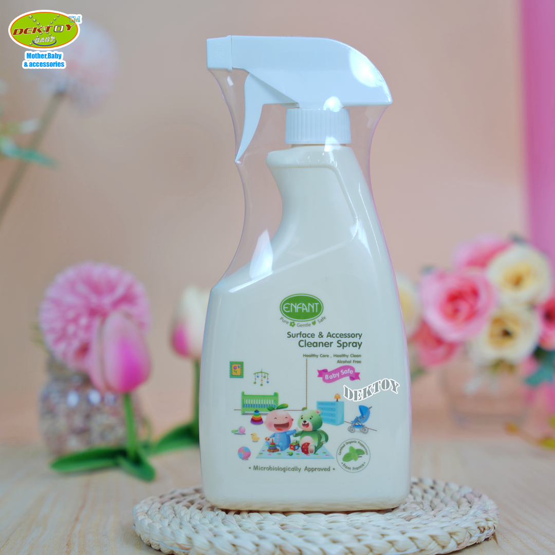 Enfant อองฟองต์ น้ำยาเช็ดทำความสะอาดของเล่นเด็กและอื่นๆ ออแกนิค เซอร์เฟซ & แอคเซสโซรี่ คลีนเนอร์ สเปรย์ 500 ml.