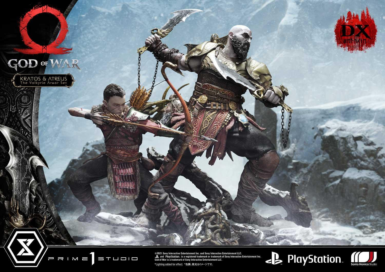 [สั่งจอง]Prime 1 Studio UPMGOW-03DX 1/4 : God of War - Kratos & Atreus The Valkyrie Armor Set (Deluxe Version)