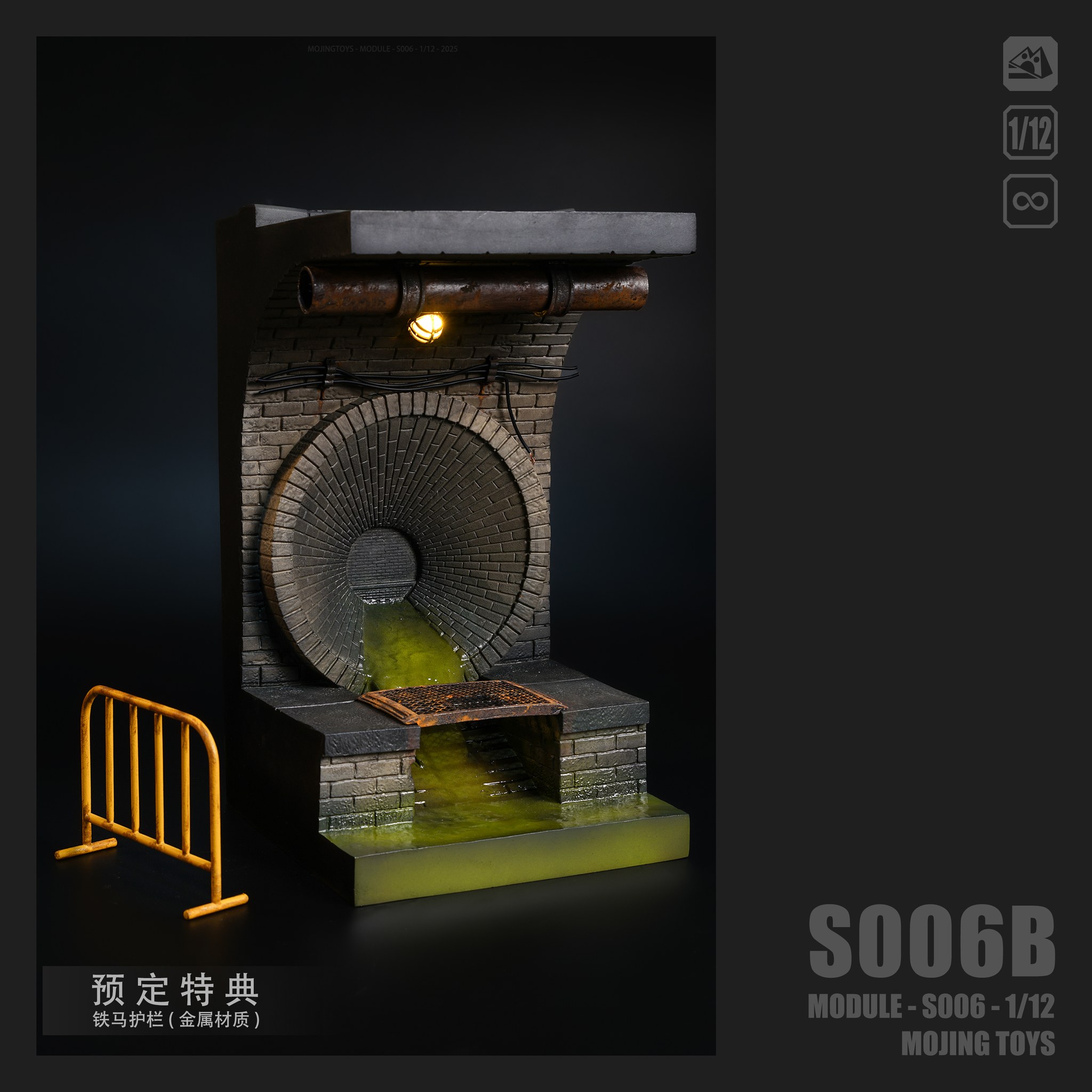 [สั่งจอง]mOjingToys 1/12 : Module Series American Comic Sewer Scene Taupe