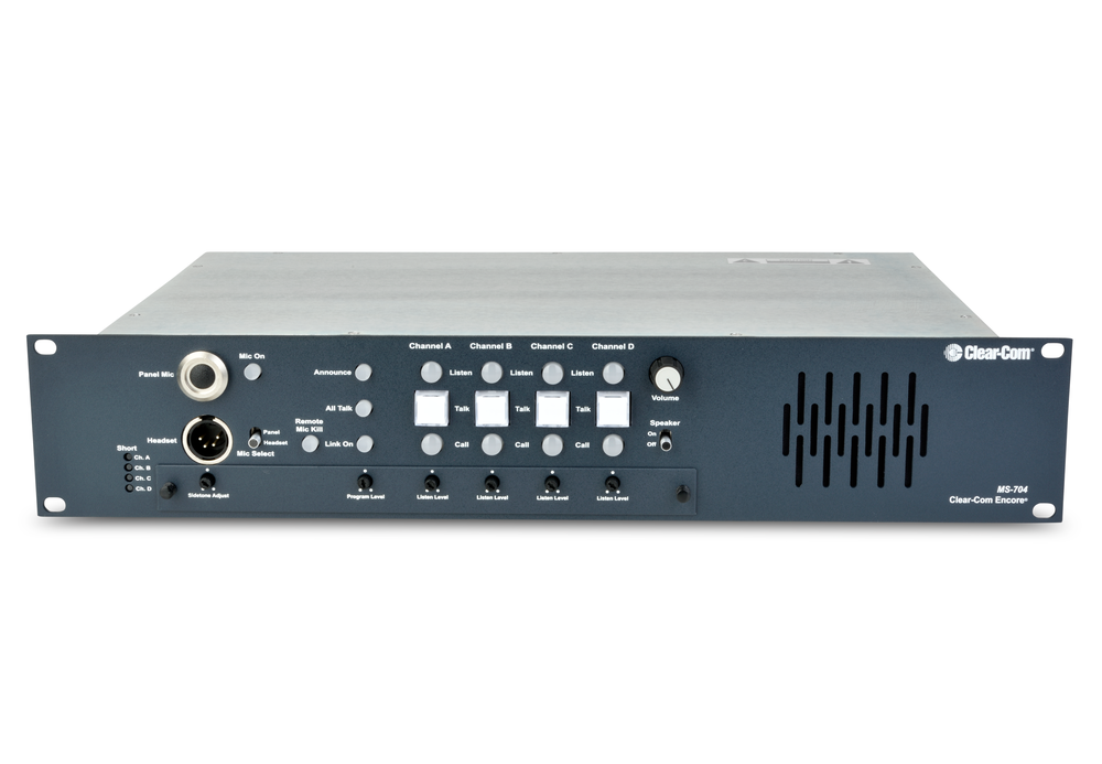 Clearcom Clearcom MS-704 4-Channel 2RU Main Station with Built-in Speaker MS704