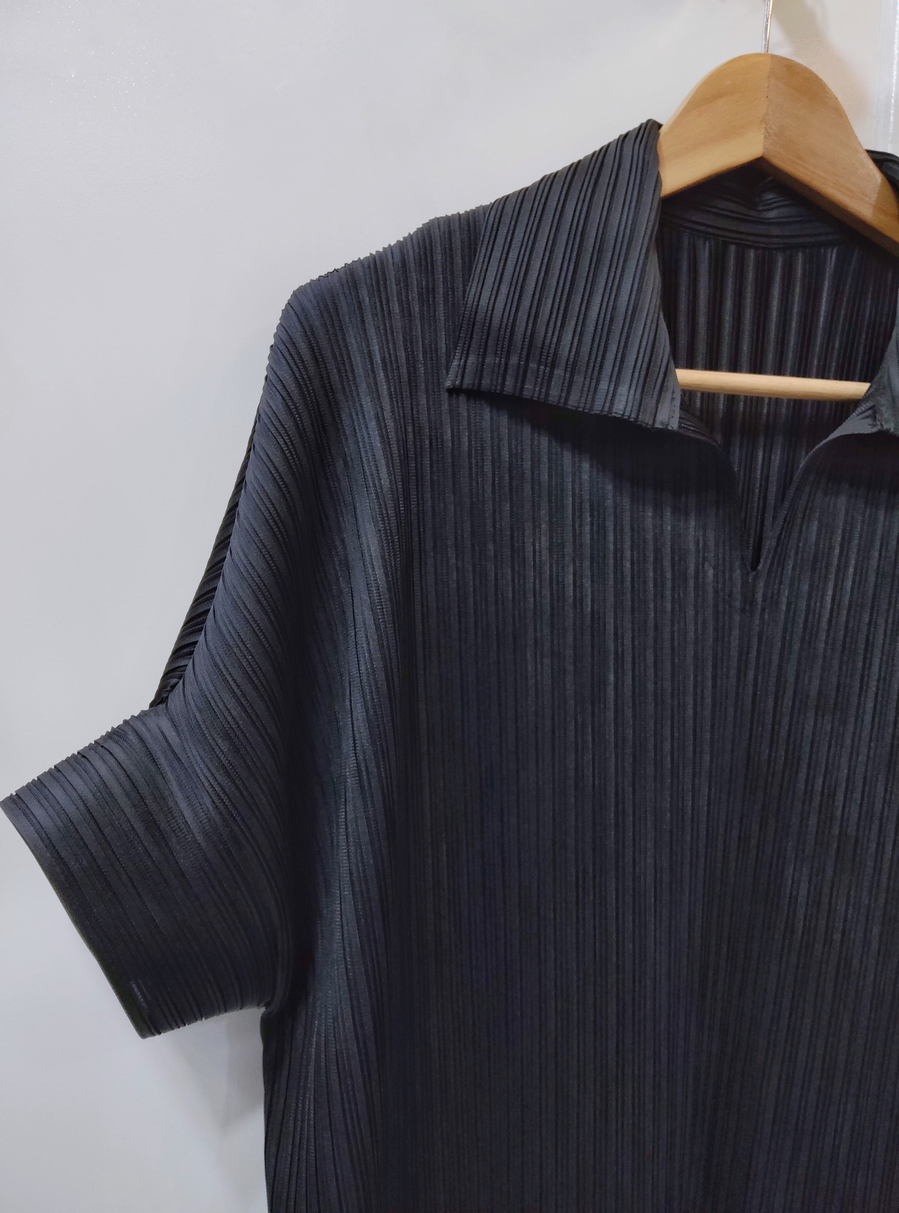 ยาว 43.5 นิ้ว 2MUAY รุ่น GM8435 เดรสอัดพลีท POLO SHORT SLEEVE PLEATED DRESS 2 สี FREE SIZE