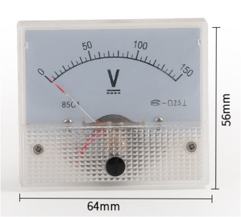 โวลต์มิเตอร์แบบเข็ม DC 10V DC Voltmeter Pointer Head Voltage Meter 85C1-DC10V