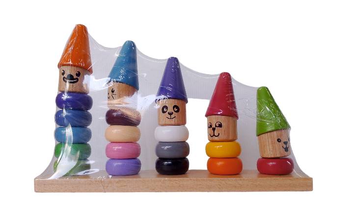 ตัวตลกใส่หมวกสวมหลัก12สี15ชิ้น โดนัทใส่หลัก ของเล่นเสริมพัฒนาการเด็ก ฝึกกล้ามเนื้อมัดเล็ก สมาธิ พร้อมส่ง