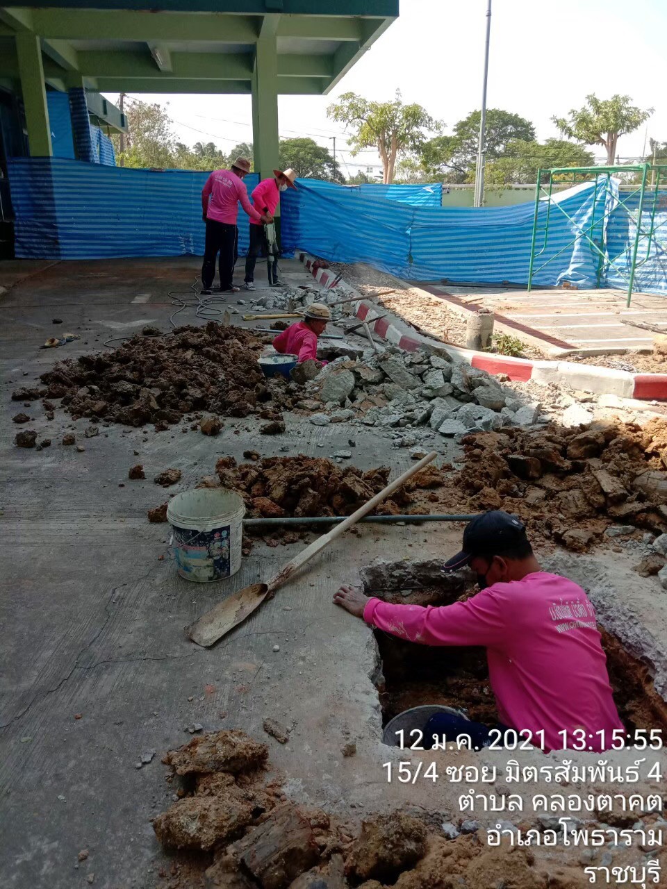 สร้างหลังคา&ทางเดินกรมที่ดิน สาขาโพธาราม(ราชบุรี)