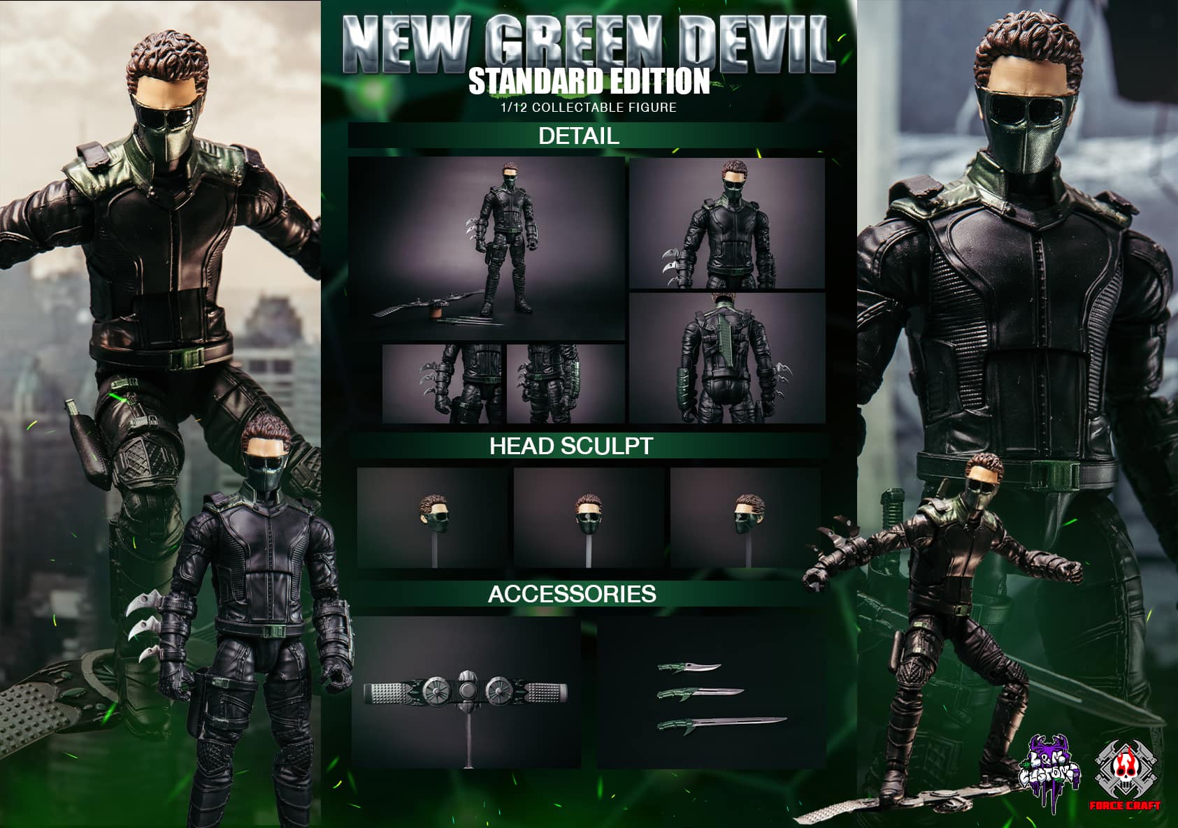 [สั่งจอง]L&M Customs x Forcecraft 1/12 : New Green Devil