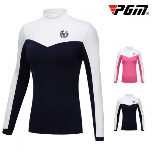 เสื้อนักกอล์ฟหญิงแขนยาว PGM-YF146 มีสีดำ และชมพู