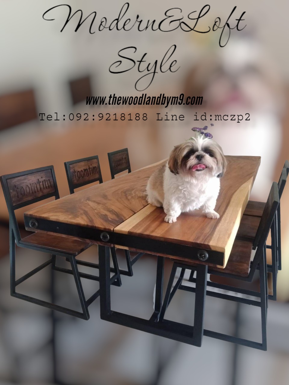 💎#งานไม้ฉำฉาโครงเหล็กอย่างดี💡#Furniture #Industriastyle 🔖#loftstyle #MODERNstyle💸 14-09-004