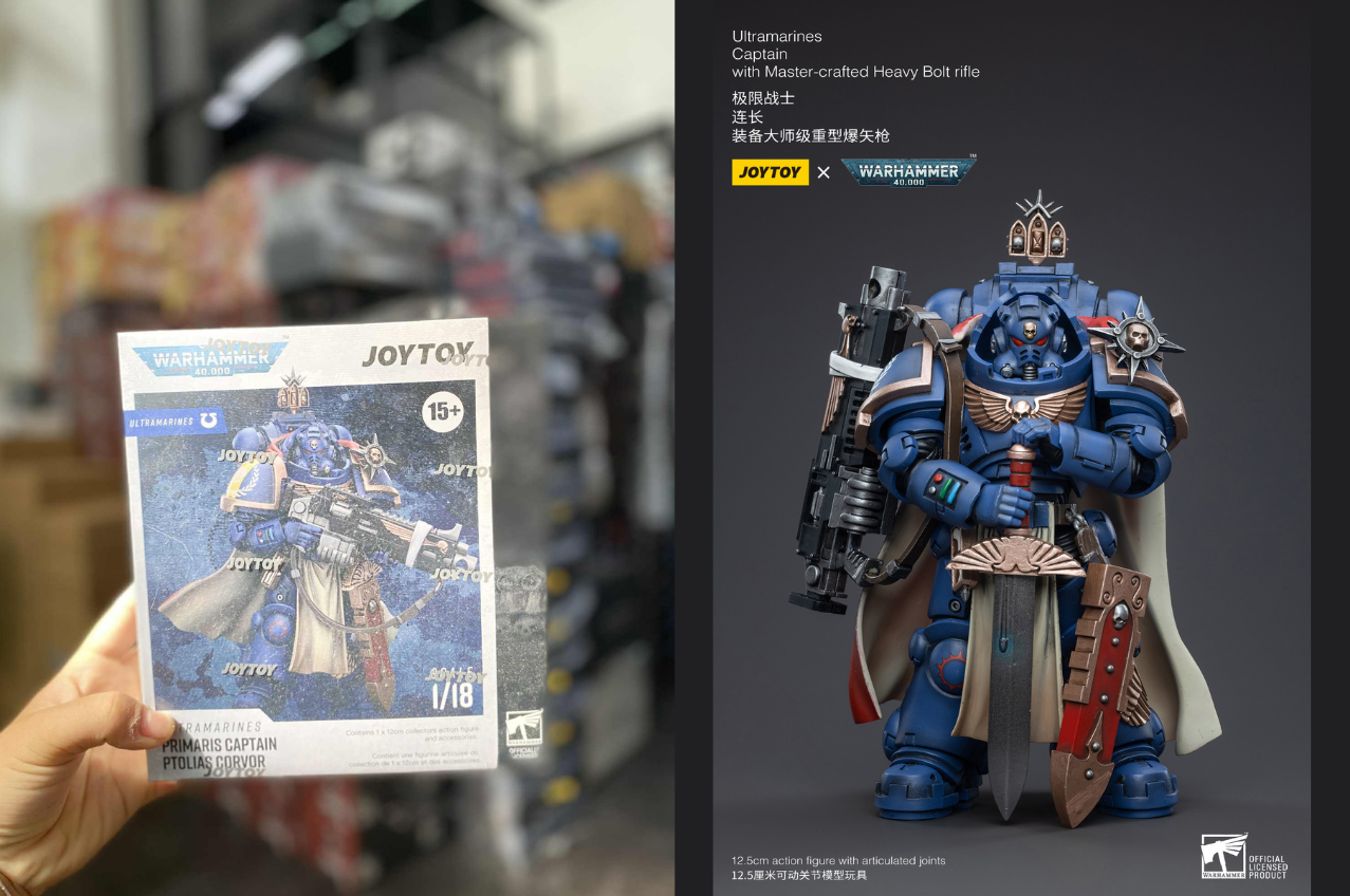[พร้อมส่ง] Joy Toy 1/18 ---- Reissue -- Ultramarines ---- JT3556 : Captain with Master-crafted Heavy Bolt rifle